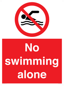 No swimming alone